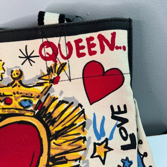 Brighton Queen Of Love Tote Bag With Heart Design & Bold Colors Purse Cards - Picture 8 of 16
